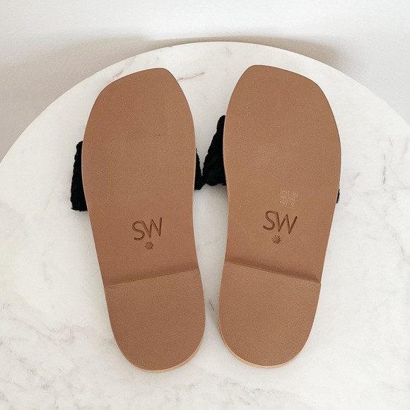 STUART WEITZMAN NEW Cammy Leather Slide Sandals Black Size 8 US 38.5 EU - Picture 10 of 10